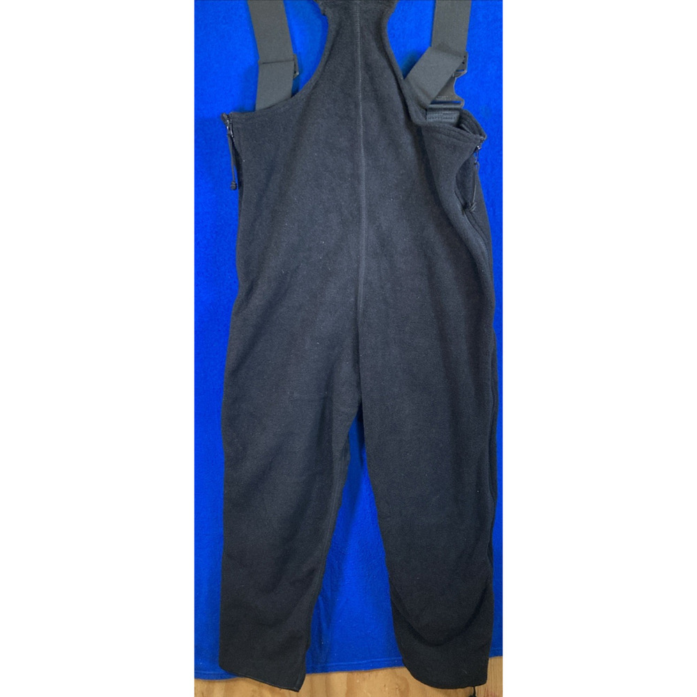 Polartec Fleece Bib Overalls Black Medium-Long NEW Cold Weather Overalls - Picture 8 of 16